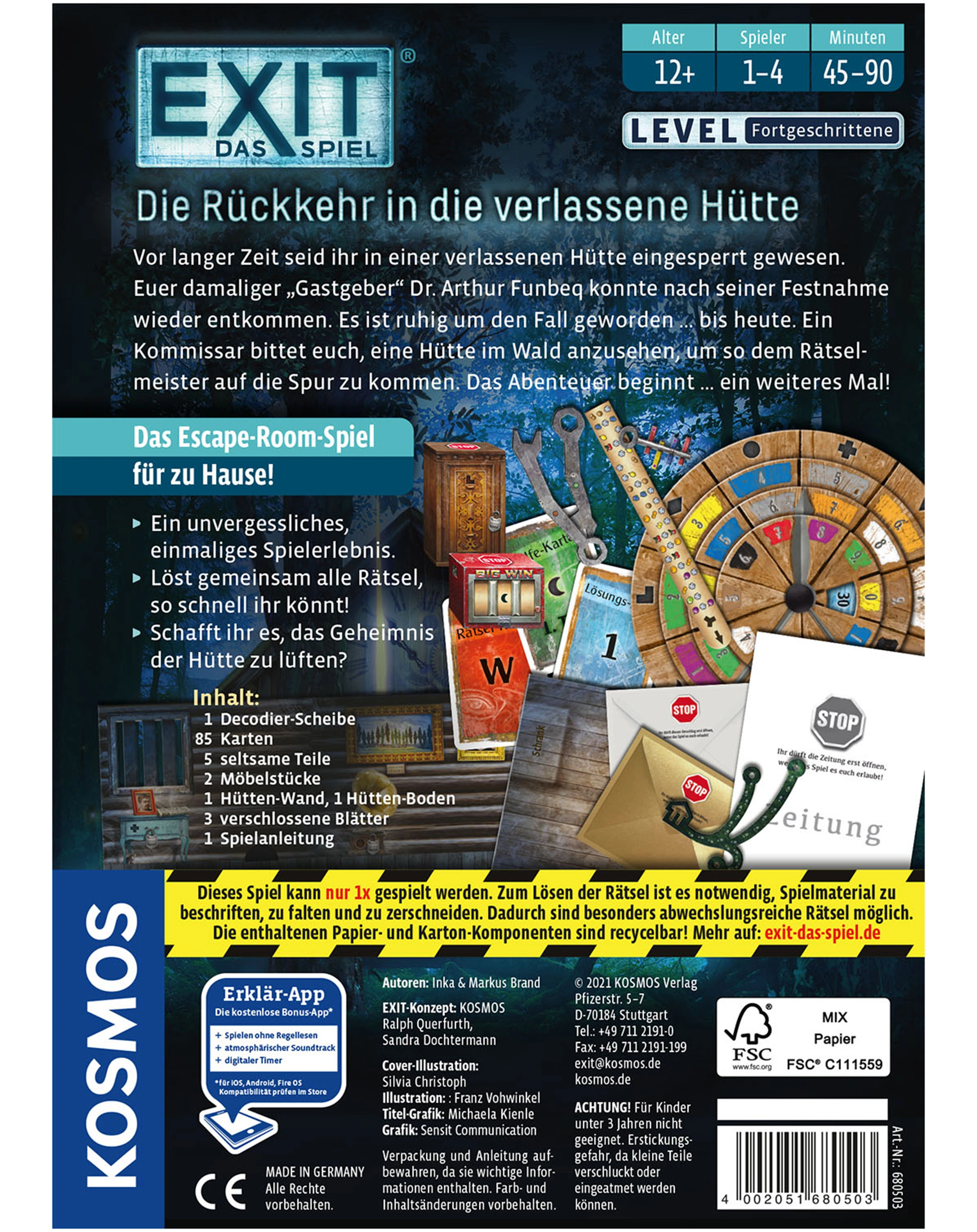 EXIT - DIE RÜCKKEHR IN DIE VERLASSENE HÜTTE (Fortgeschrittene)