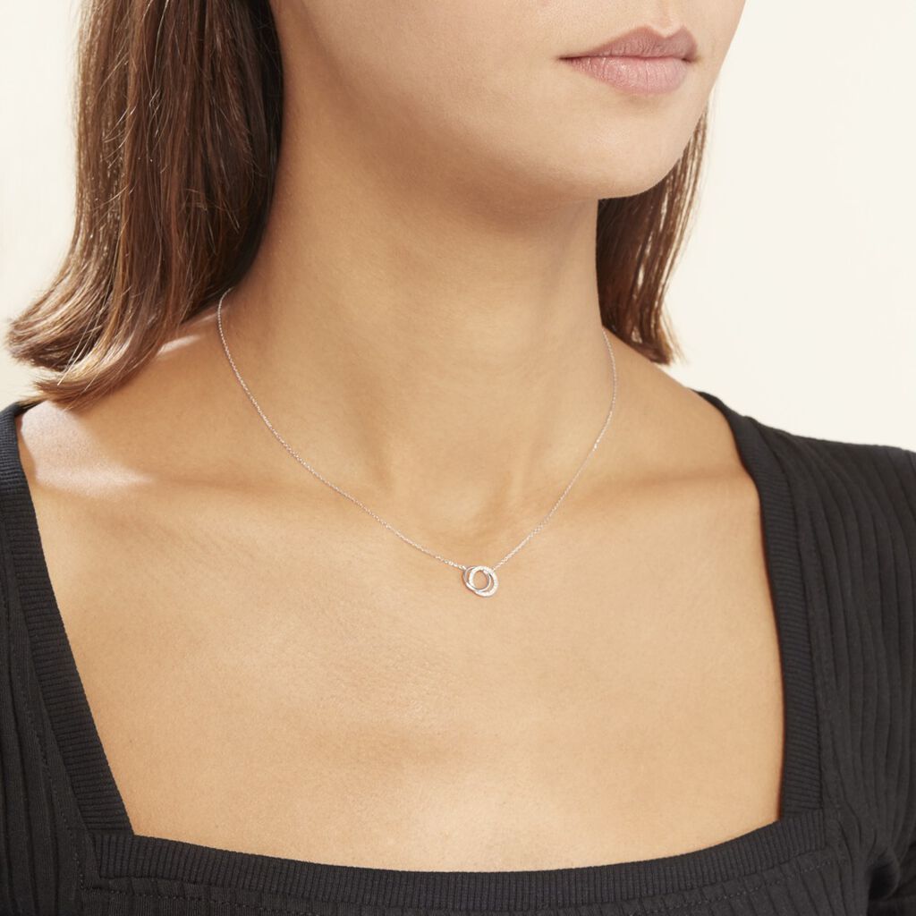 Collier Or Blanc Tresha Diamants