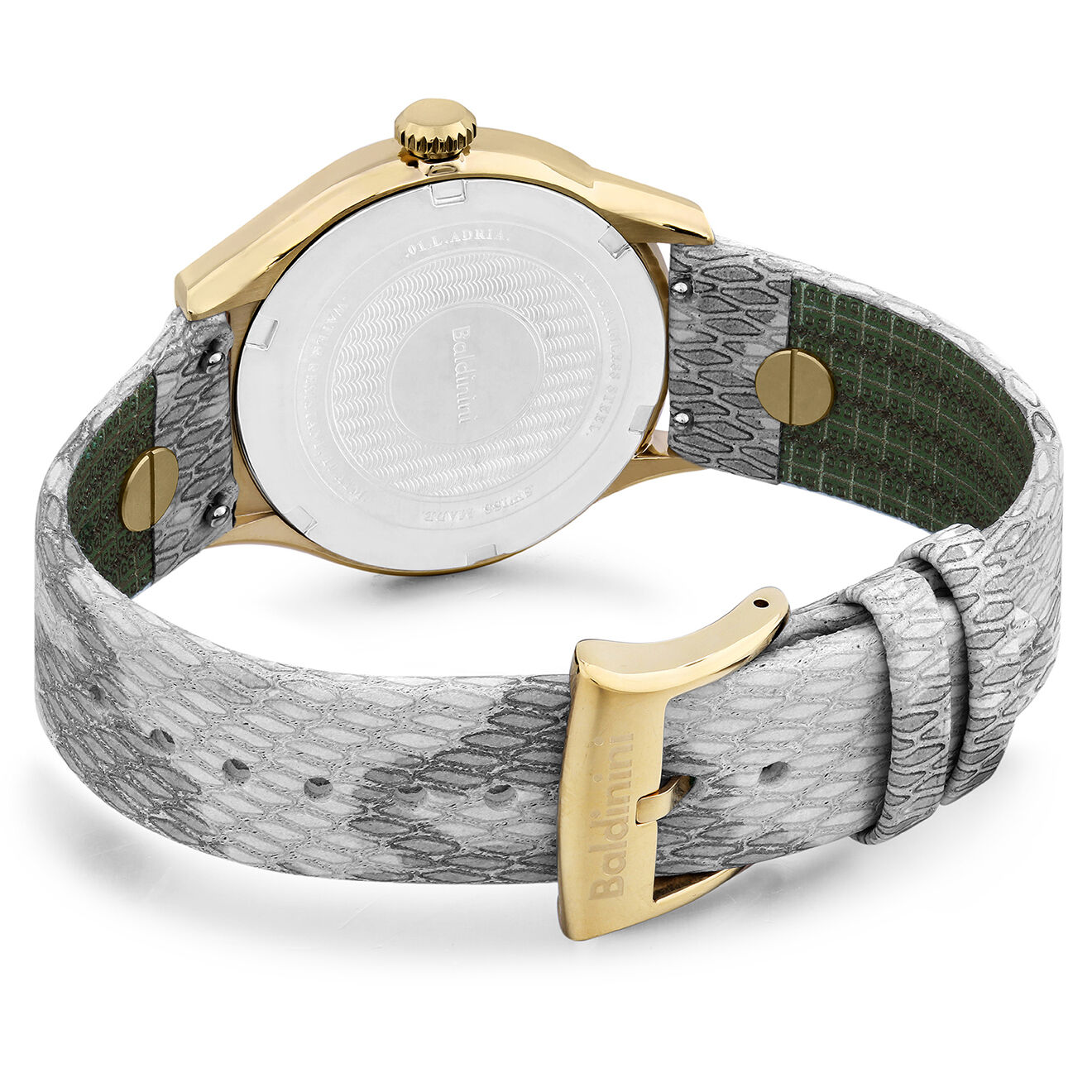 Baldinini Montre Femme en Cuir & cristaux Swarovski Adria grise