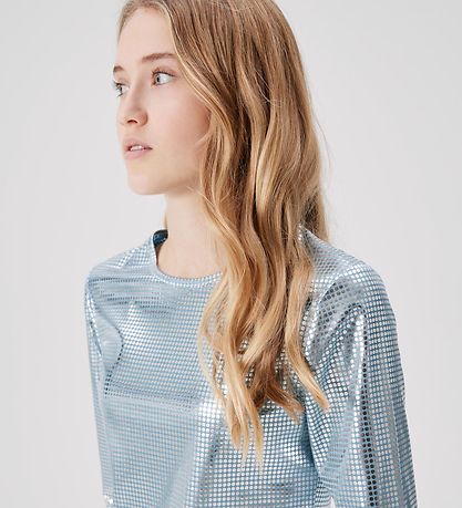 LMTD Bluse - Kurz geschnitten - NlfNirror - Delphinium Blue