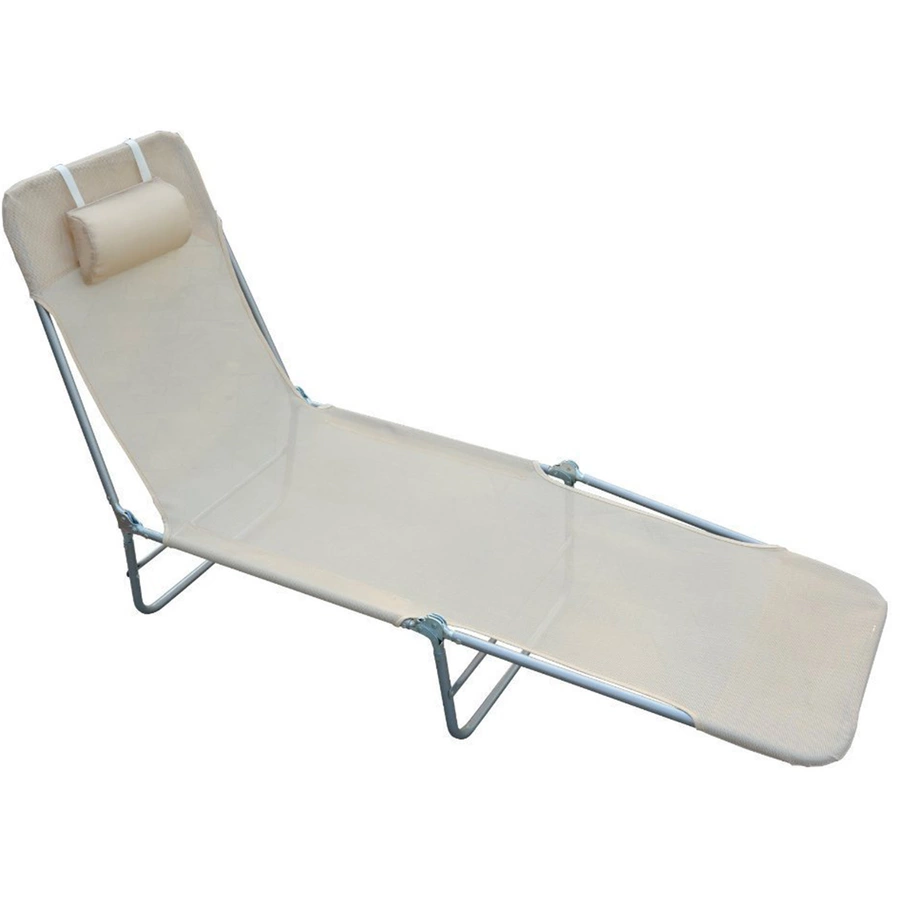Outsunny Gartenliege klappbar creme