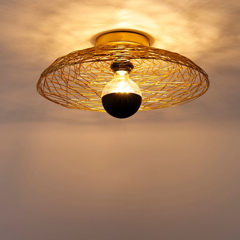 Oosterse plafondlamp goud 40 cm - Glan