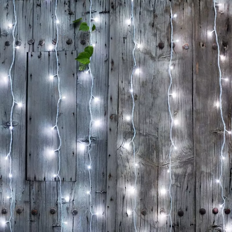 Rideau lumineux H2 m L2 m 96 LED Interconnectable Blanc froid
