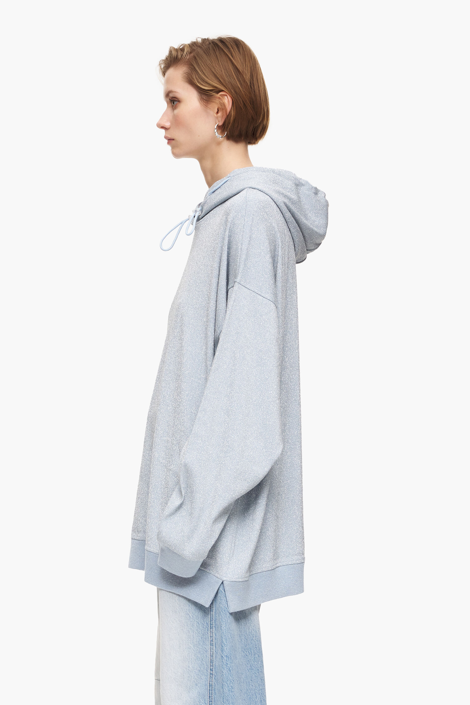 Moletom azul claro com lurex