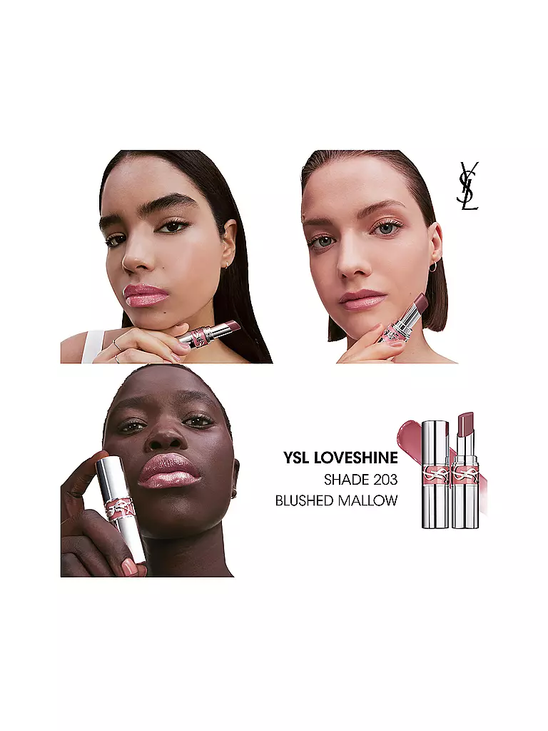 YVES SAINT LAURENT Loveshine Lippenstift (203 Blushed Mallow) rosa
