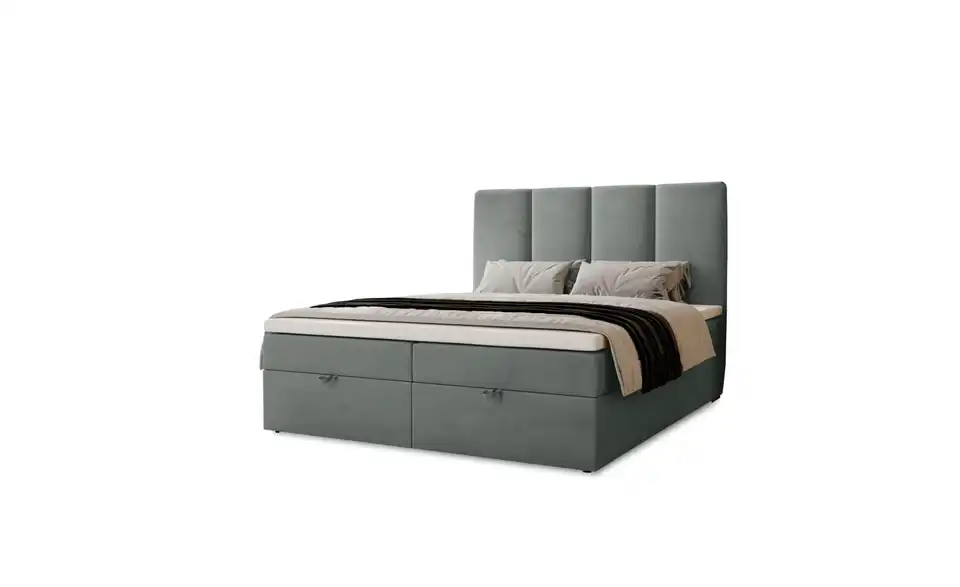 Boxspringbett 121 cm 120x200 cm Grau