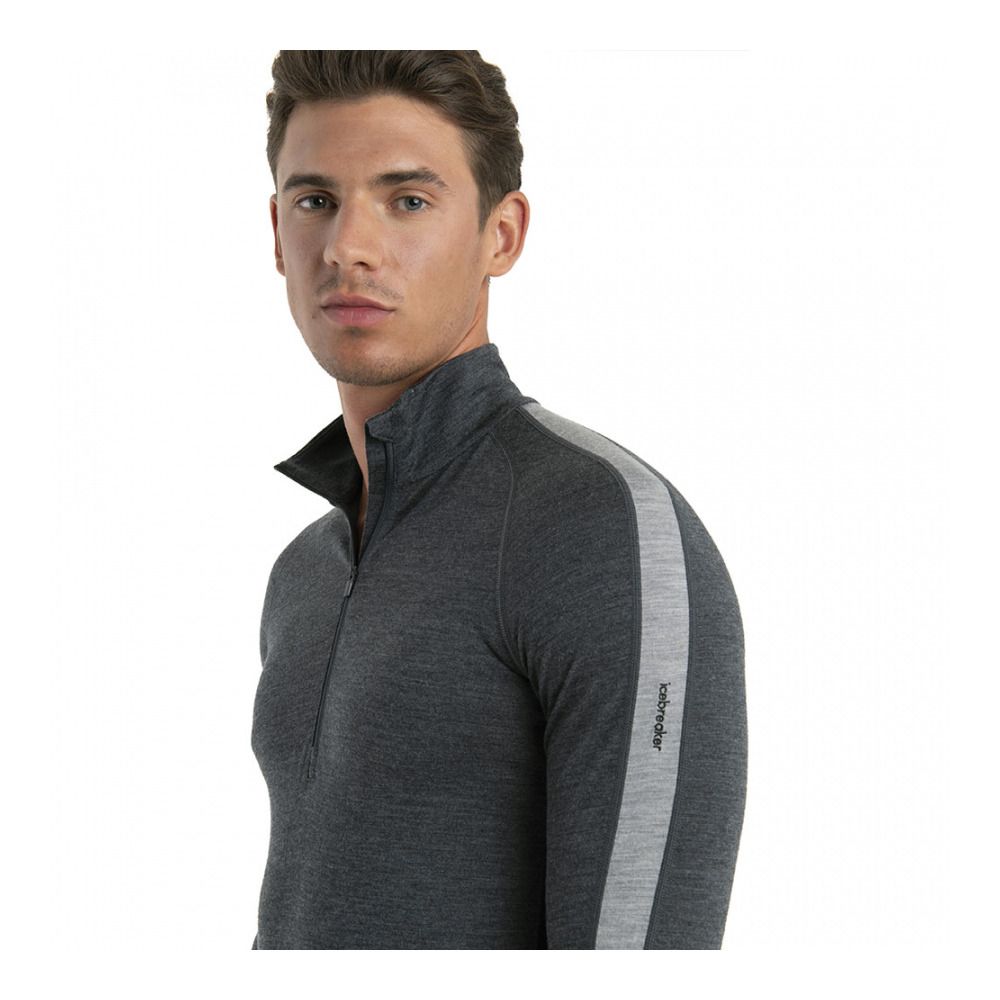 Icebreaker ZONEKNIT 200 - Sous-couche Homme jet hthr/blk/metro h/cb