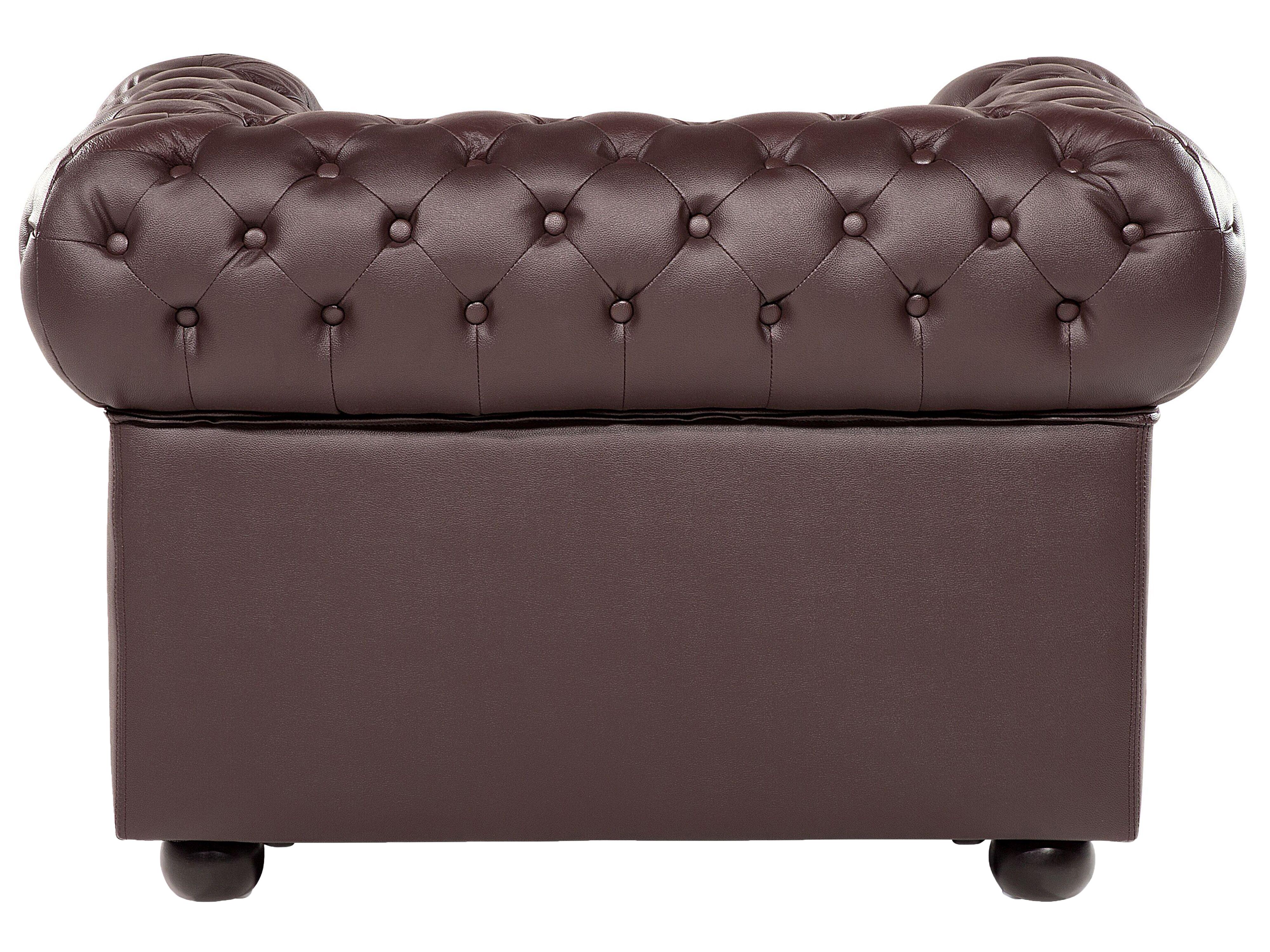 Bankenset 4-zits CHESTERFIELD Leer Bruin