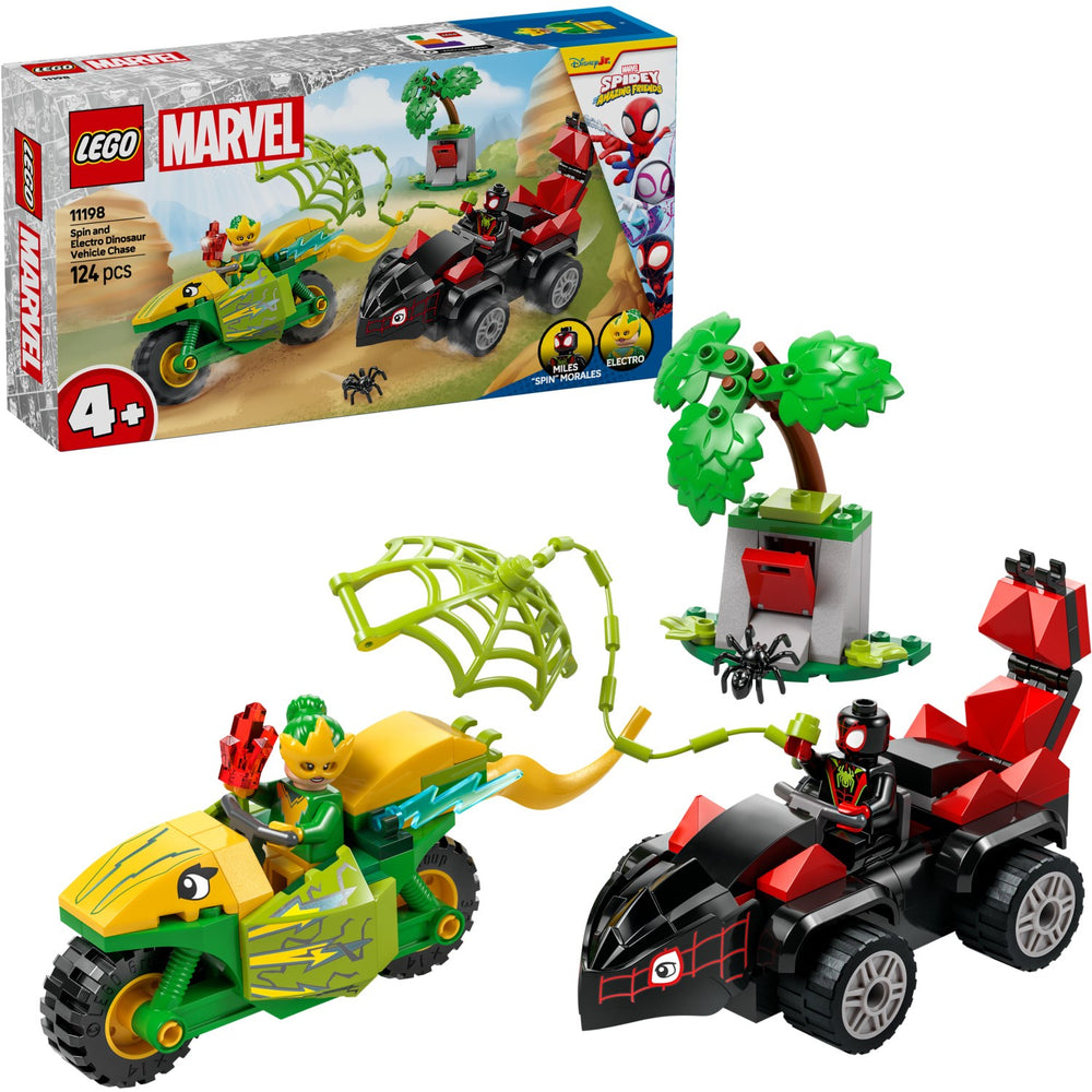 Køb LEGO® Spidey - Spin Og Electros Jagt I Dinosaurkøretøjer 11198