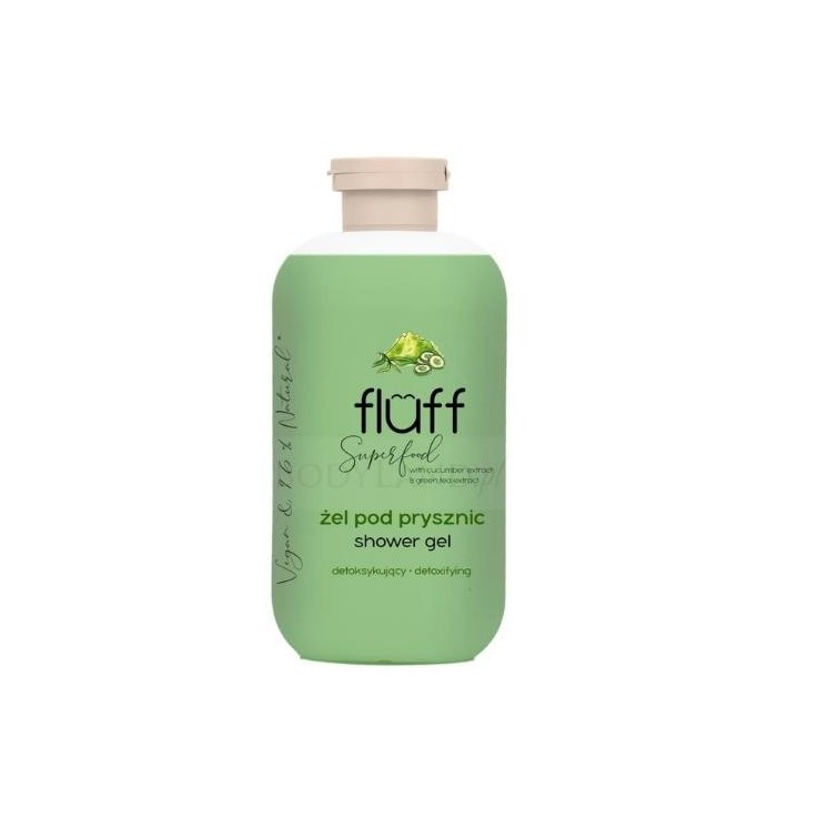 Fluff Superfood Douchegel met de geur van groene thee en komkommer 500 ml
