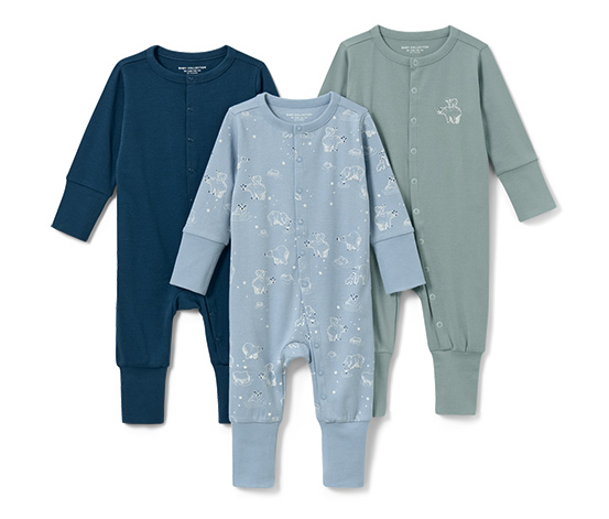 3 Baby-Pyjamas, blau