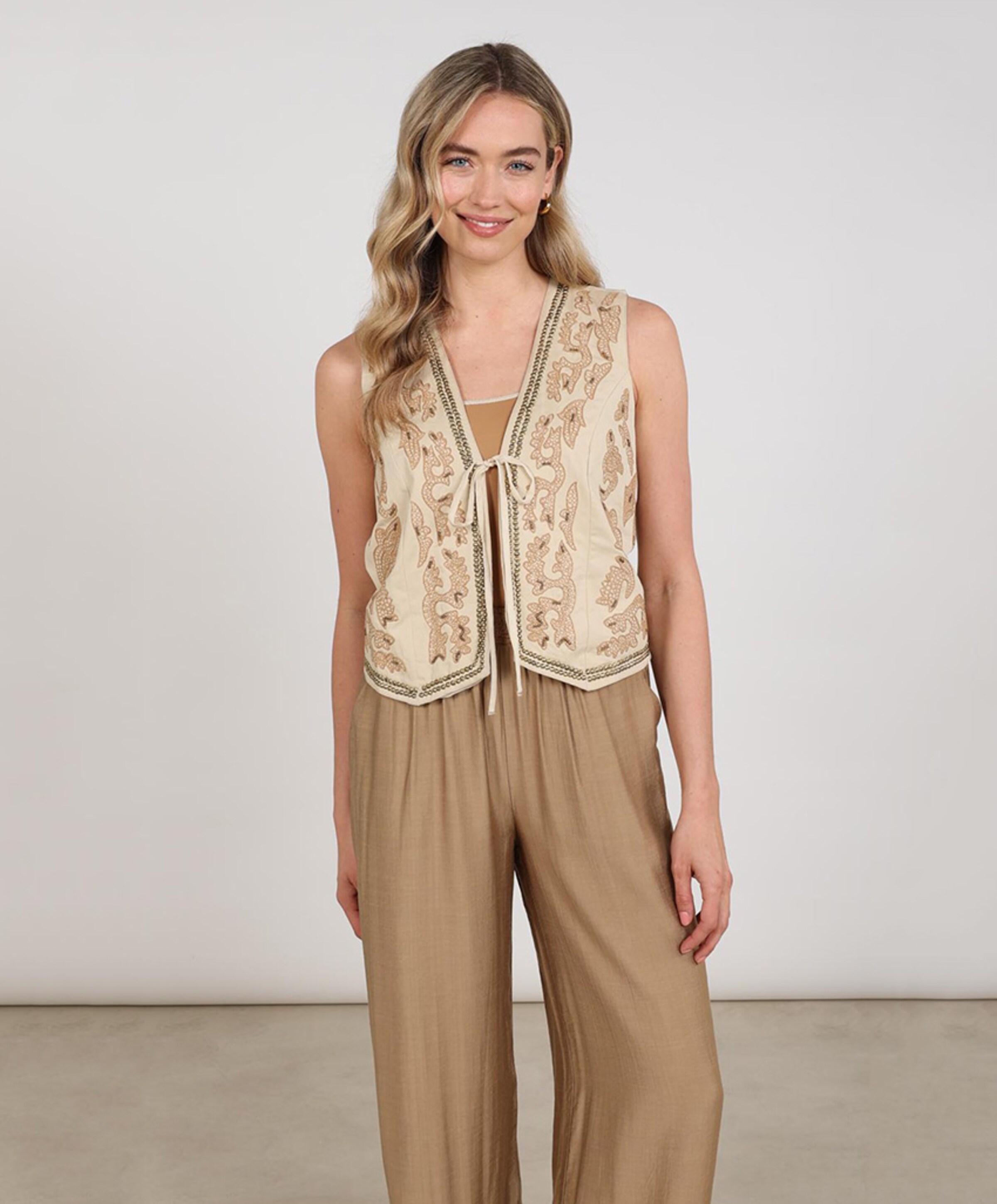 Nukus Dames gilet beige