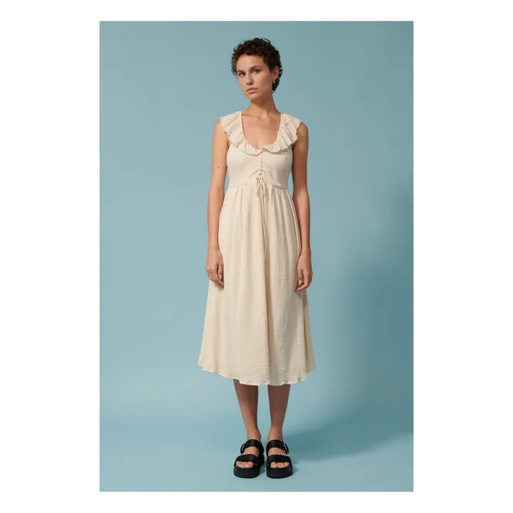 BELLEPIECE Robe Dylan Crépon de Coton | Sable