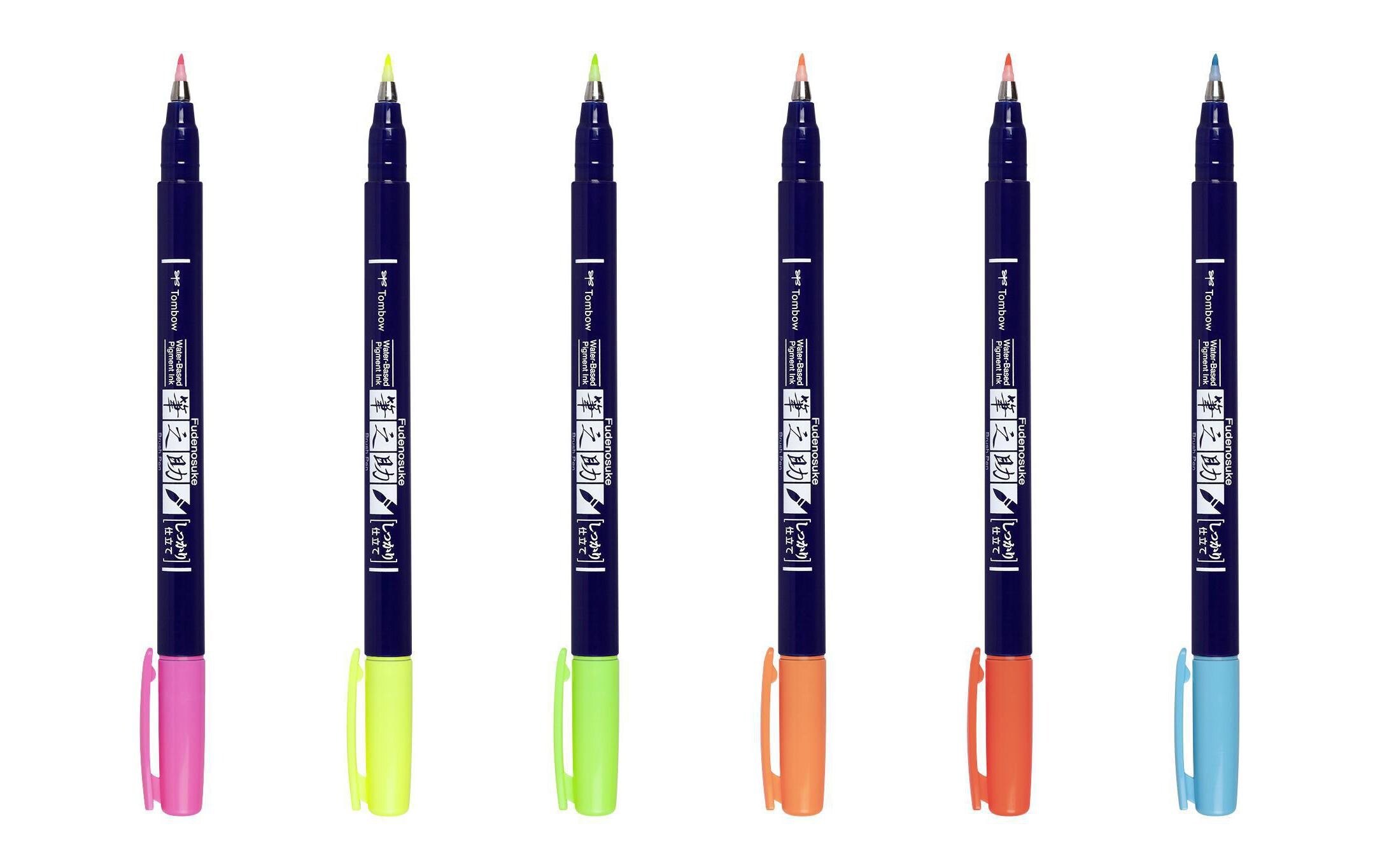 Fineliner Fudenosuke NEON 6er SetFudenosuke NEON