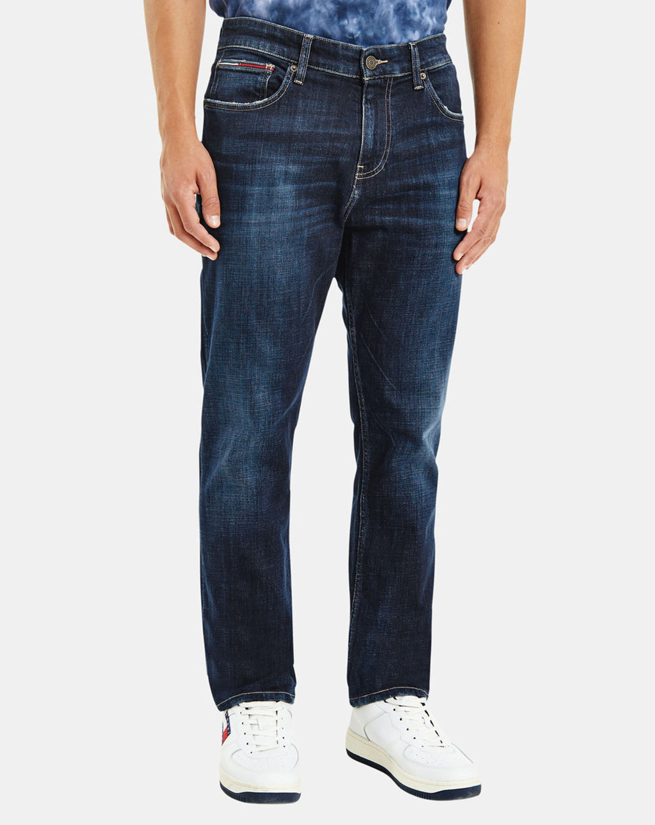 Tommy Jeans Jean droit Ryan Ce153 bleu foncé