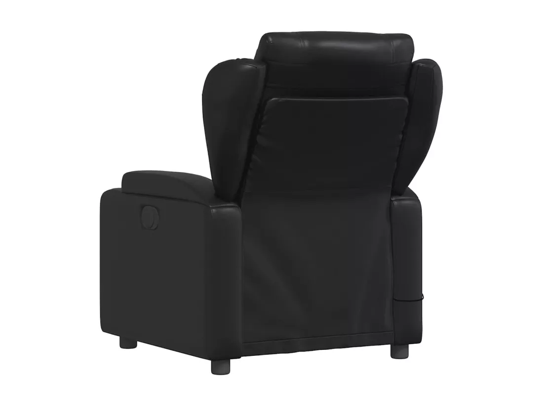 Fauteuil de massage inclinable Noir Similicuir