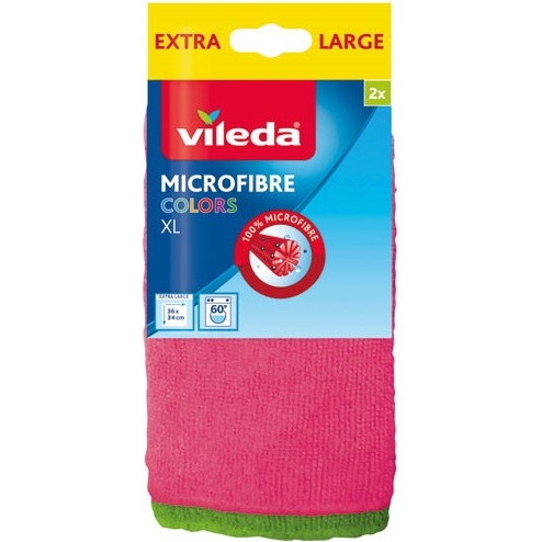 Lavette microfibre Vileda Colors XL - Lot de 2