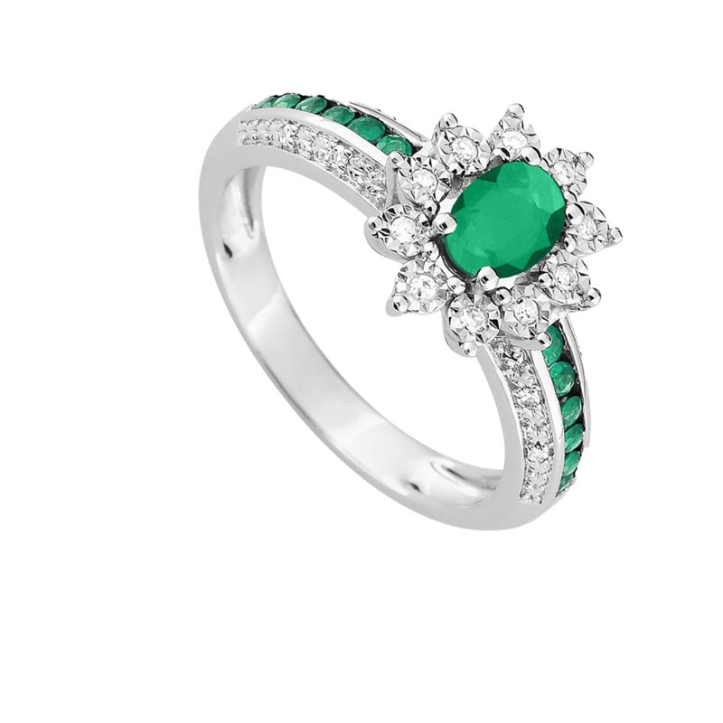 Bague femme - Emeraude - Or 18 Carats