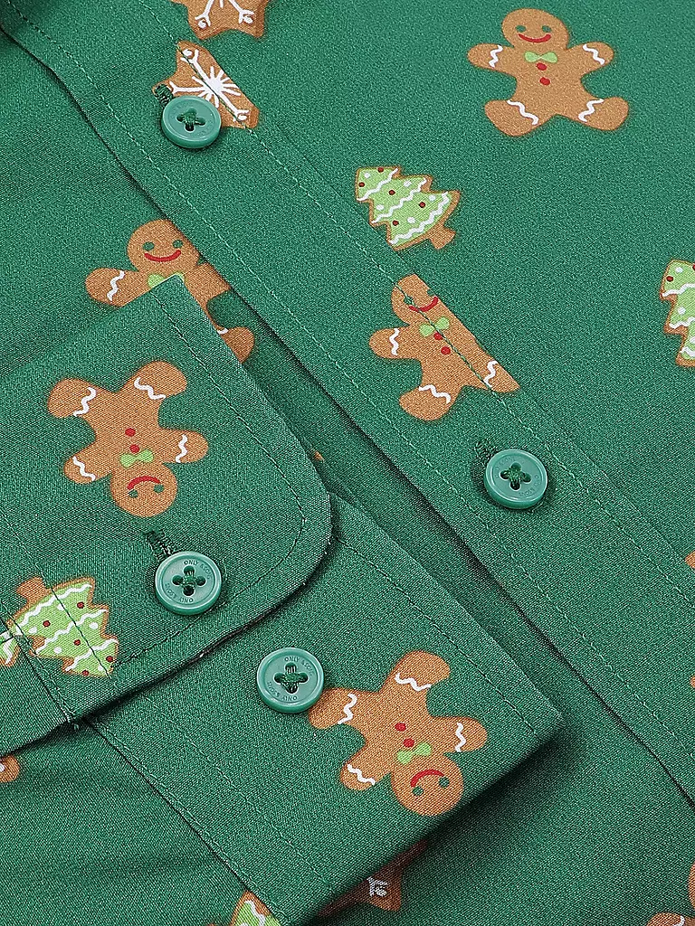 ONLY & SONS Hemd Slim Fit  ONSALF XMAS dunkelgrün