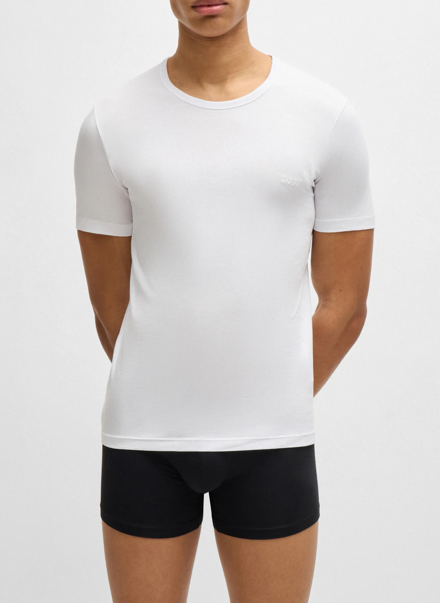 Lot de 3 tee-shirt col rond en coton| Blanc