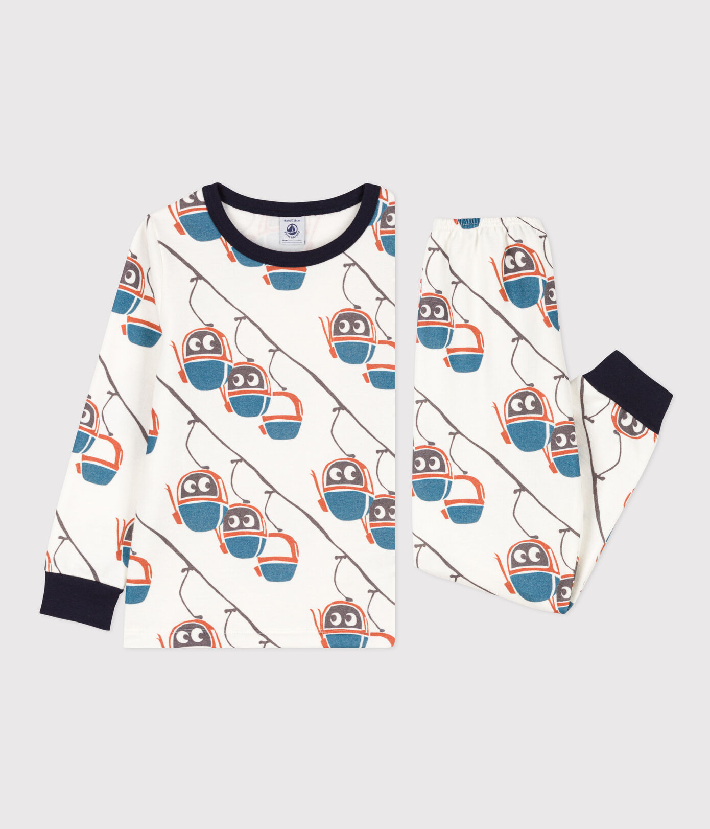 Pyjama télécabine petite fille/petit garçon en molleton