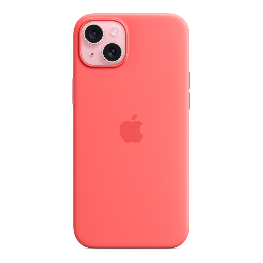 Apple Coque en silicone avec MagSafe pour iPhone 15 Plus - Goyave