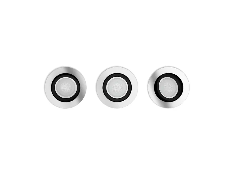 Philips Hue White and Color Ambiance Centura - Indlejret spotlys - LED-spot lyspære - GU10 - 5.7 W - 16 millioner farver/varmt hvidt til koldt hvidt lys - 2000-6500 K - sort (pakke med 3)