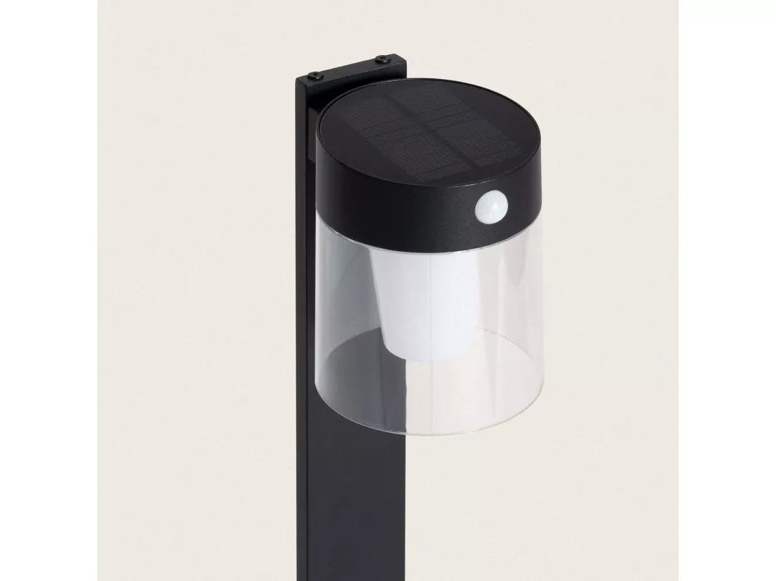 Balise sur Pied Extérieure Solaire LED 1,5W 46cm Aluminiu avec Détecteur de Mouvement Efren Noir