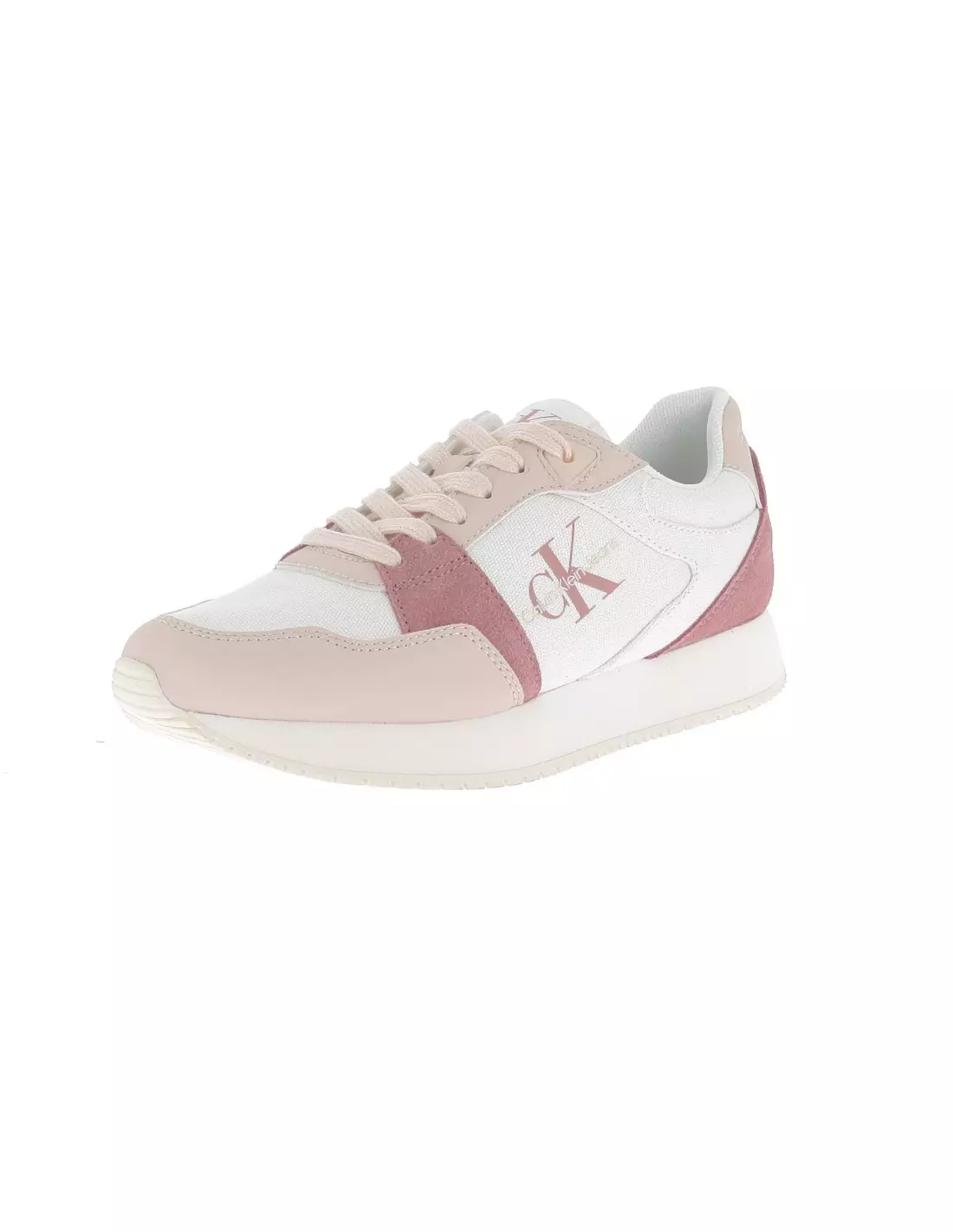 CALVIN KLEIN JEANS RUNNER LOW LACE MIX - Baskets White