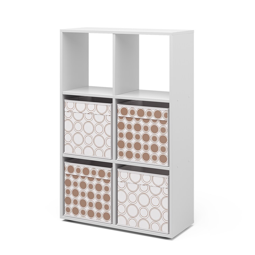 Vicco Raumteiler Würfelregal Standregal Weiß Faltbox Wohnzimmer Regal 70x110 cm modern Ablage 6 Fächer Dekoregal Ordnerregal Aufbewahrung
