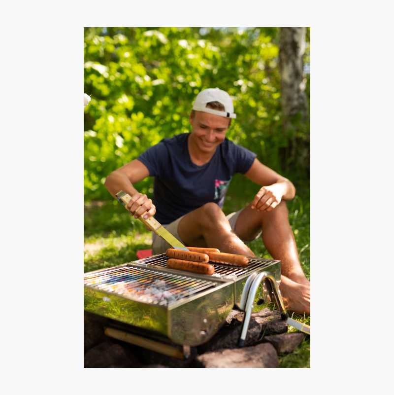 Campinggrill rustfri