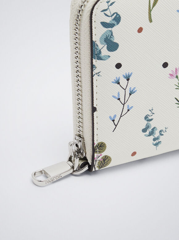 Bolsa com estampa floral - Off-White