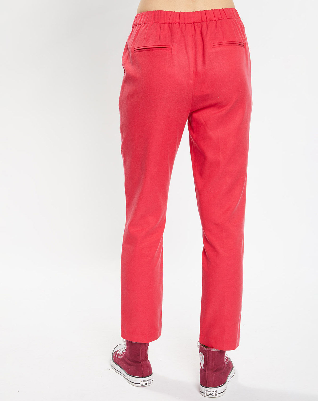 Galeries Lafayette Pantalon carotte Pink rose