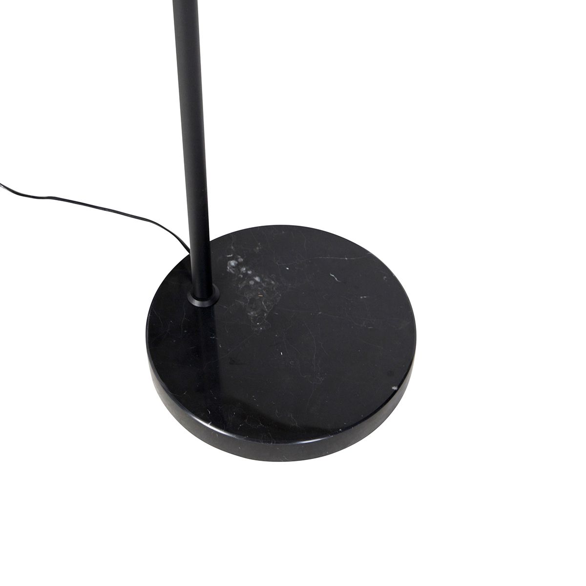Vloerlamp zwart met kap lichtgrijs 50 cm verstelbaar - Editor