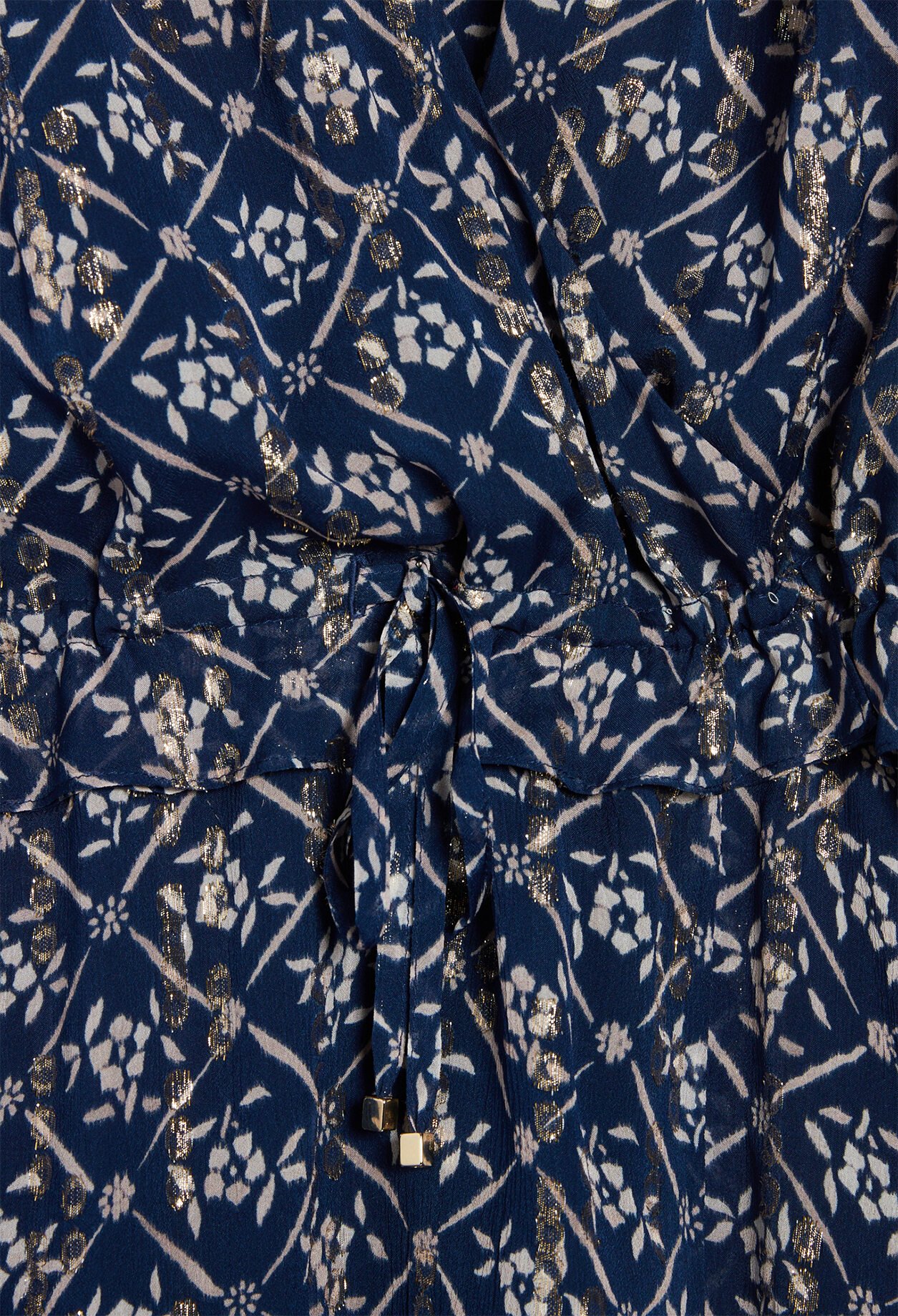 Robe longue &agrave; motifs fleuris