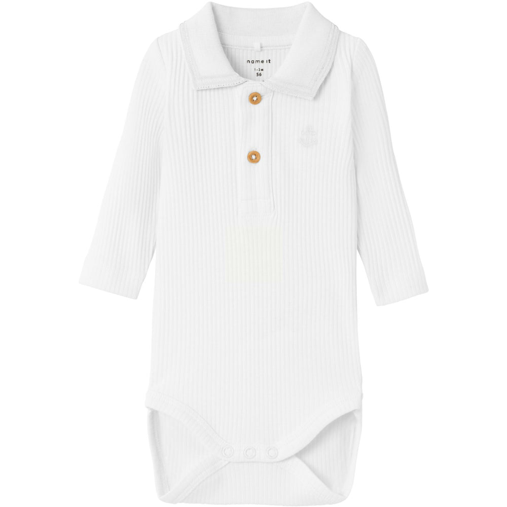 Køb Name It Bright White Friman Polo Body