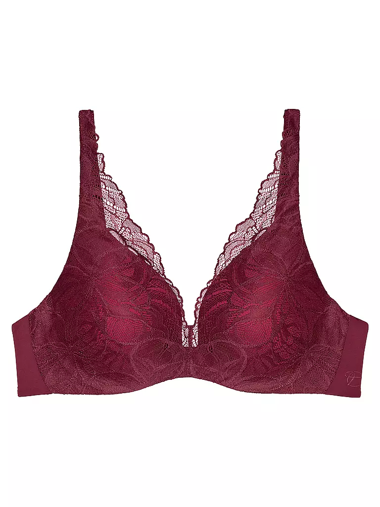 TRIUMPH BH mit Bügel BODY MAKE-UP ILLUSION LACE  woodrose dunkelrot