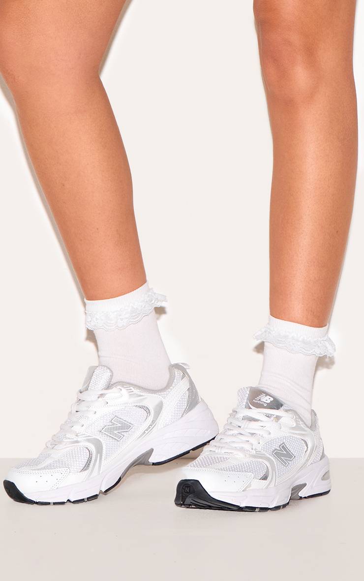 Noir Lot De 2 Paires De Chaussettes À Volant En Dentelle Blanche Et Noire