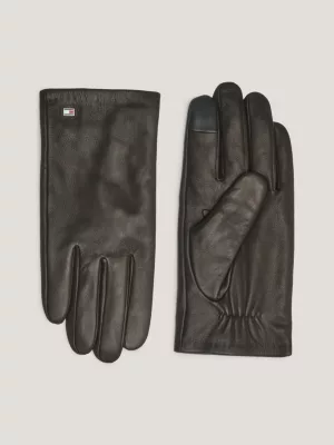 Luvas de couro com bandeira esmaltada Essential