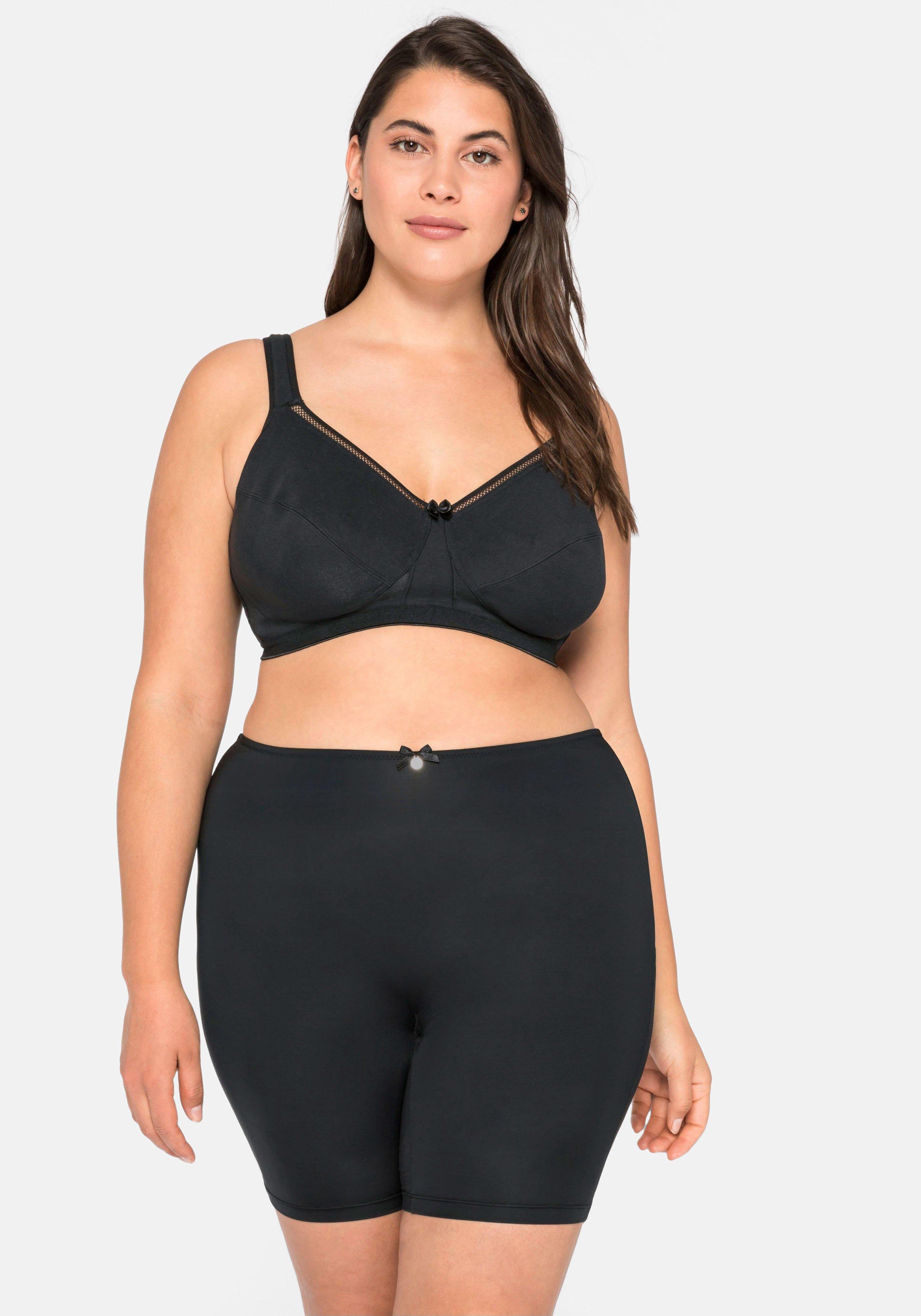 Panty im High-Waist-Schnitt mit langem Bein, Microfaser