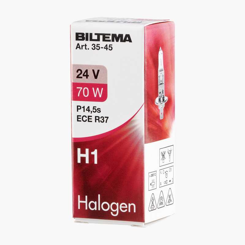 Halogenpære H1, 24 V, 70 W, 1 stk.