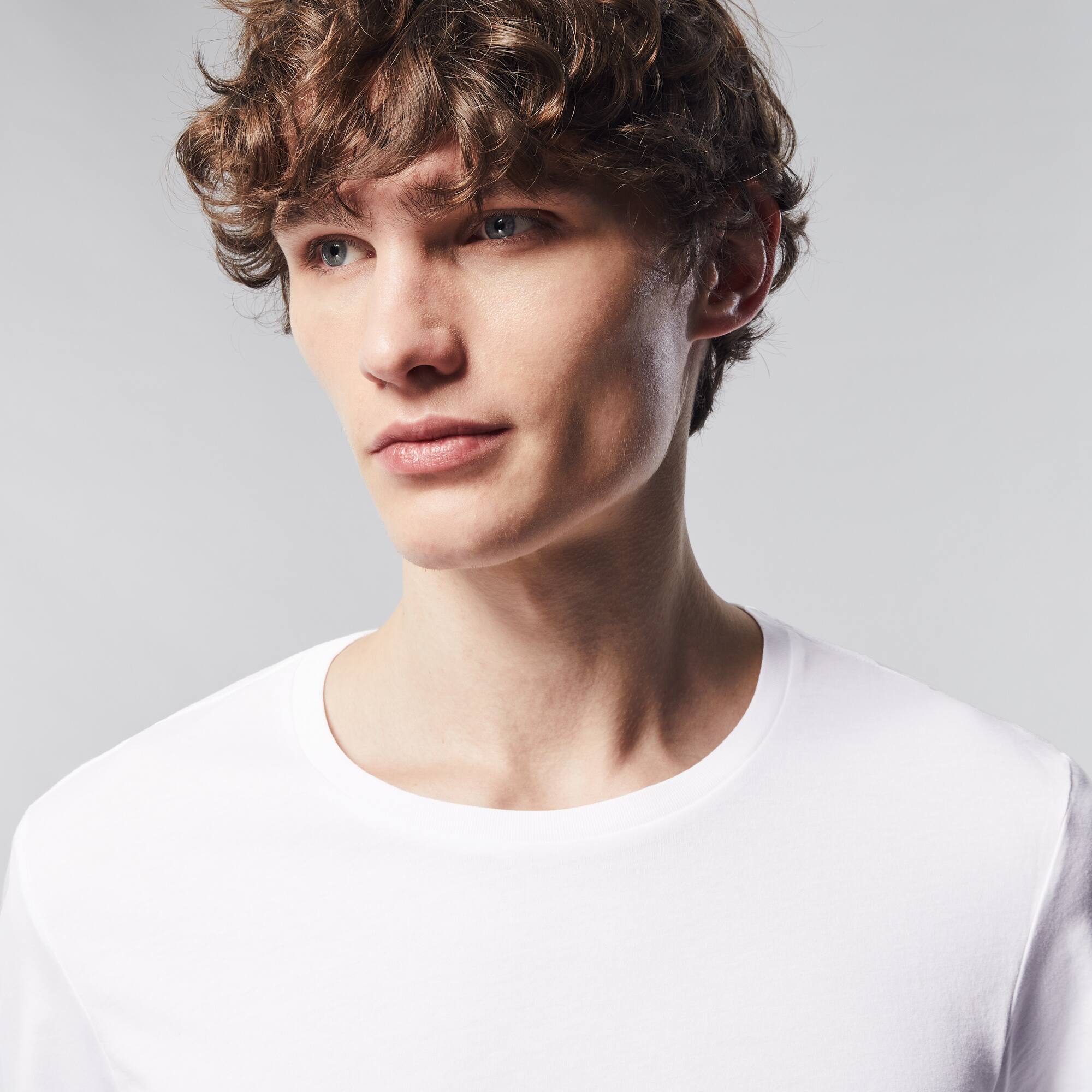 Herren-Rundhals-Shirt aus Baumwolle im 3er-Pack Loungewear - Weiss - Lacoste - Herren