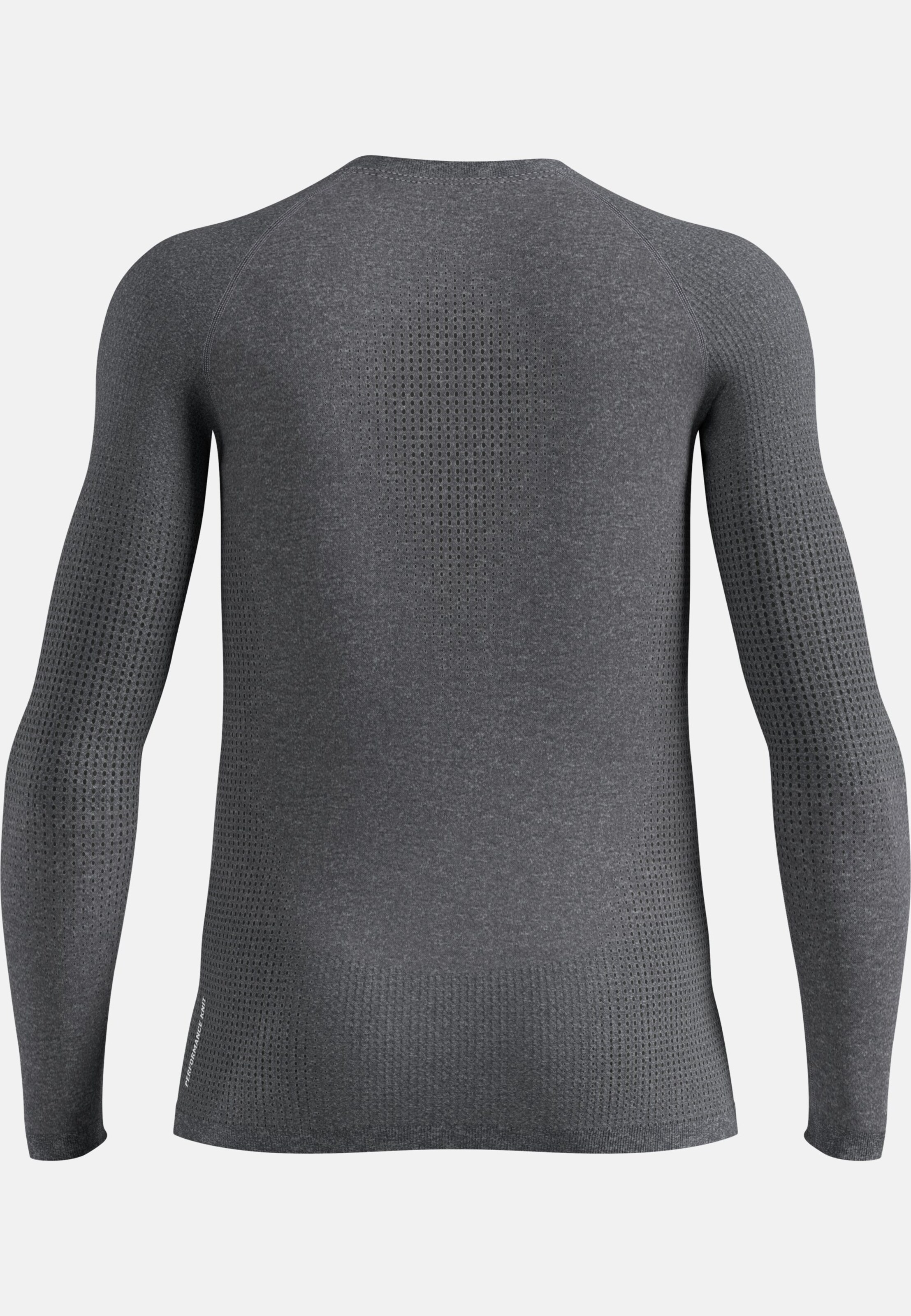Performance Warm Base Layer Langarmshirt in grey melange - black