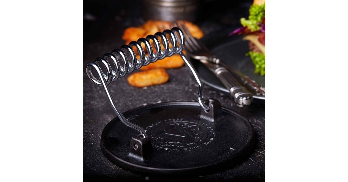 VictoriaBurger press 16,5 cm, Seasoned pers  (Zwart/zilver, Color packaging)
