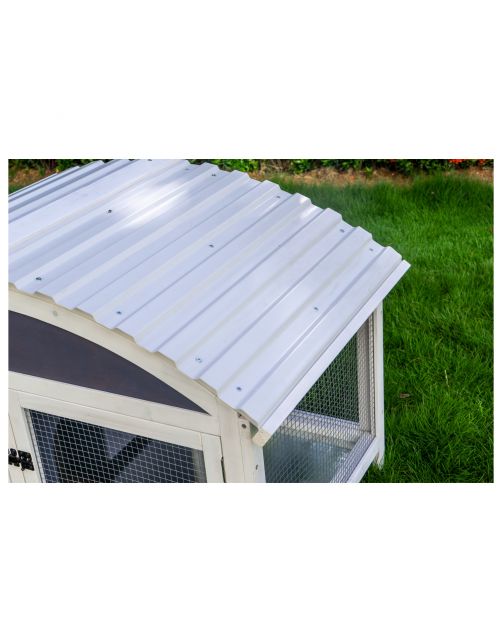 Adori Konijnenhok Jax - Dierenverblijf - 117x70x74 cm Grijs Wit