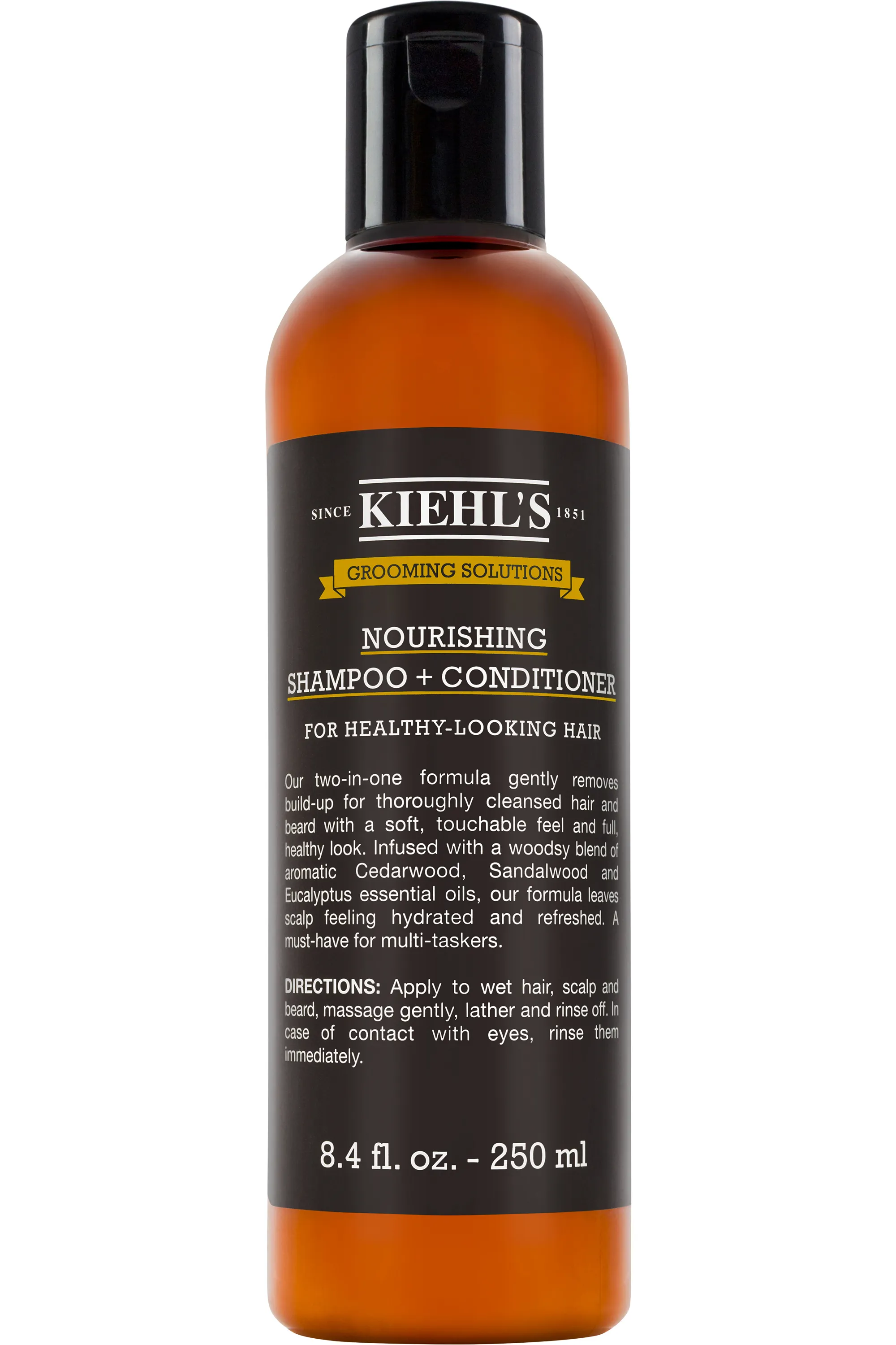 Kiehl's Shampoing 2 en 1 cheveux et barbe nourrissant hydratant disciplinant Grooming Solutions