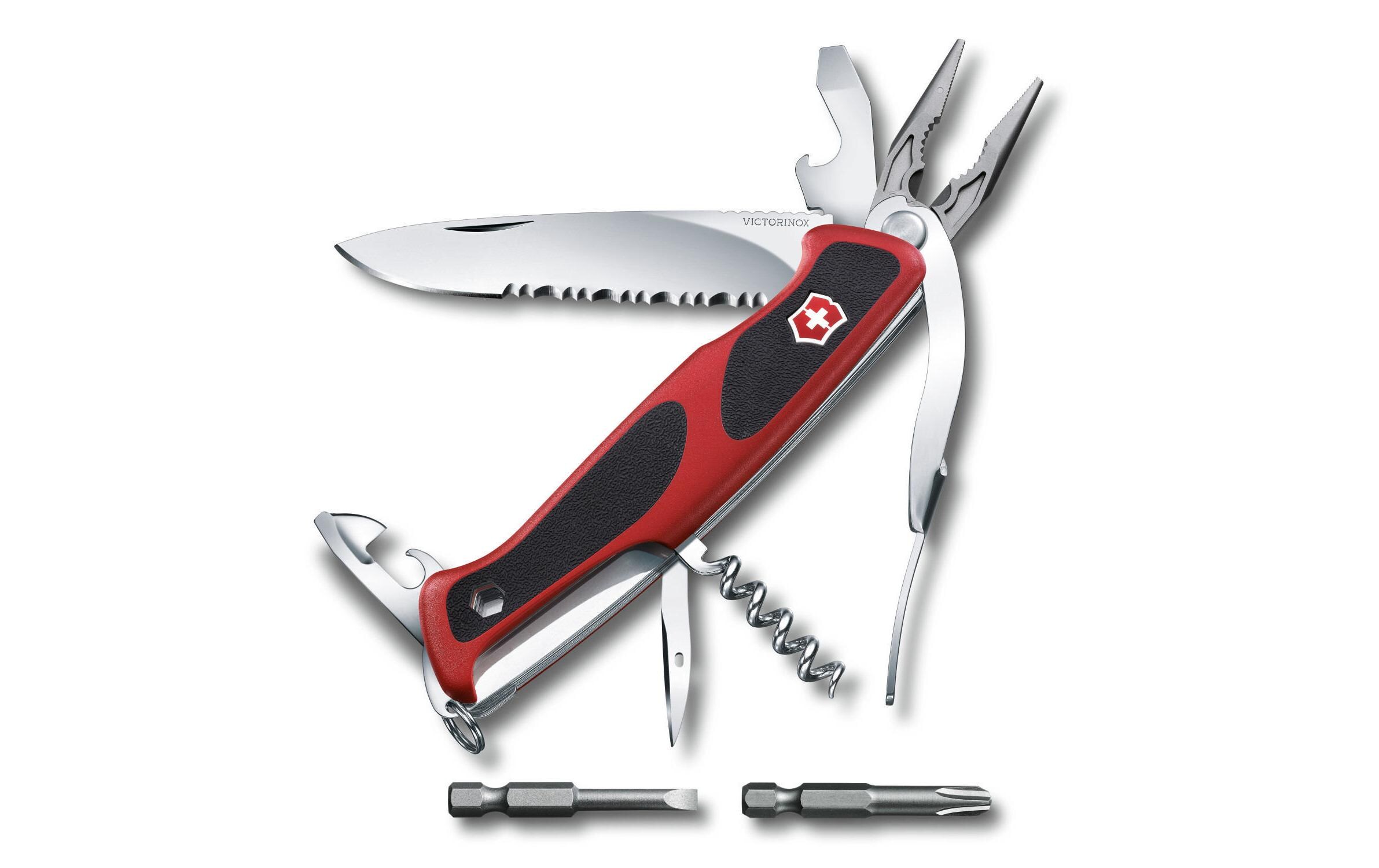 Taschenmesser RangerGrip 174 Handyman<br>Mit 17 Funktionen, rot/schwarz