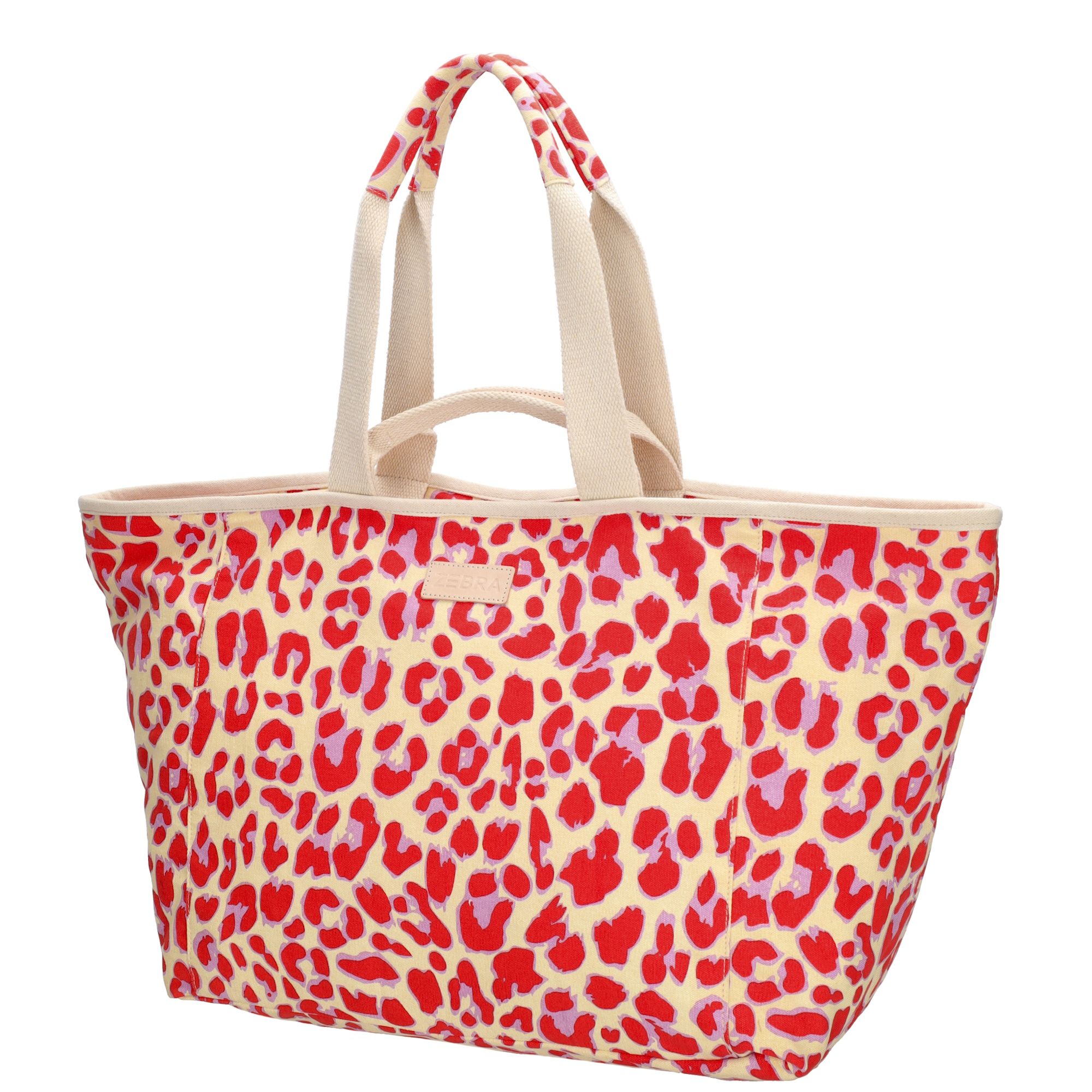 Zebra Richelle Strandtas Luipaardprint Rood