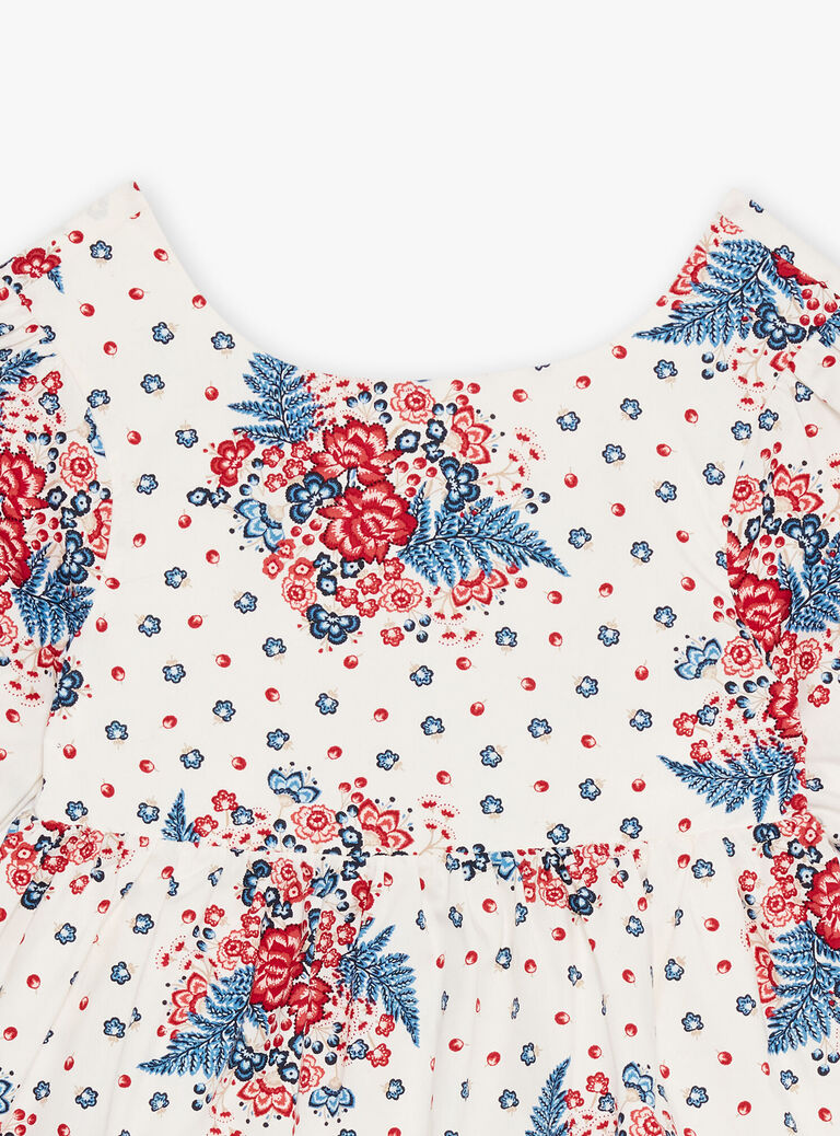 Blouse écrue à lanières croisées au dos