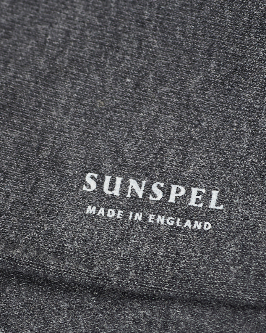 Sunspel Cotton Blend Socks Grey Melange